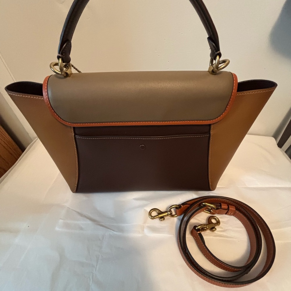 Coach 1941 Color Block Courier Carry all Leather Satchel crossbody - Picture 4 of 16